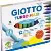 Giotto Turbo Maxi Punta grossa 5 mm, Confezione da 12 pennarelli