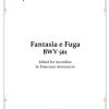 Fantasia e fuga BWV 651. For accordion. Ediz. per la scuola