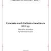 Concerto nach italianischen gusto BWV 971. For accordion. Ediz. per la scuola