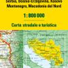 Slovenia, Croazia, Serbia, Bosnia Erzegovina, Montenegro, Macedonia 1:800.000. Carta Stradale E Turistica