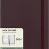 12 Months, Weekly Notebook. Large, Hard Cover, Burgundy Red
