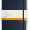 Moleskine Classic Notebook, Taccuino A Righe, Copertina Rigida E Chiusura Ad Elastico, Formato Xl 19 X 25 Cm, Colore Blu Zaffiro, 192 Pagine