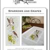 Sparrows And Grapes. Cross Stitch And Blackwork Design
