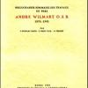 Bibliographie Sommaire Des Travaux Du Pre Andr Wilmart Osb (1876-1941)