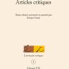Articles Critiques