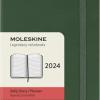 Agenda Moleskine Giornaliera 2024, 12 Mesi, Pocket, Copertina Rigida, Verde Mirto - 9 X 14 Cm