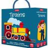 Trains. Q-box. Ediz. a colori. Con 3 figures. Con puzzle. Con steamlocomotive to assemble