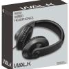 Walk: Wired Black Over-ear Cushioned Headphones, 3.5mm Jack (cuffie) 
