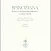 Spinoziana. Ricerche Di Terminologia Filosofica E Critica Testuale. Seminario Internazionale (roma, 29-30 Settembre 1995)