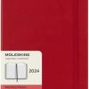 12 Months, Daily. Large, Hard Cover, Scarlet Red