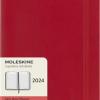 12 Months, Daily. Large, Soft Cover, Scarlet Red