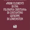 primi Elementi Di Una Filosofia Cristiana Di Costantino Giuseppe Di Lowenstein