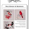 Red Birds & Berries. Cros Stitch And Blackwork Designs