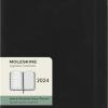 12 Months, Weekly Notebook. Extra-large, Soft Cover, Black