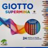 Giotto Supermina 24 Pastelli esagonali Matite Colorate Colori a Legno