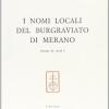 I Nomi Locali Del Burgraviato Di Merano. Vol. 2-1