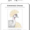 Crowned Crane. Blackwork Design