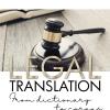 Legal Translation. From Dictionary To Corpus