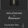 Moleskine X Kaweko, Penna Stilografica In Plastica Abs, M Placcato In Oro Cartuccia D'inchiostro Blu Inclusa, Nero