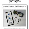 Adonis Blue Buterflies. Cross Stitch And Blackwork Design