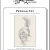 Persian Cat. Blackwork Design