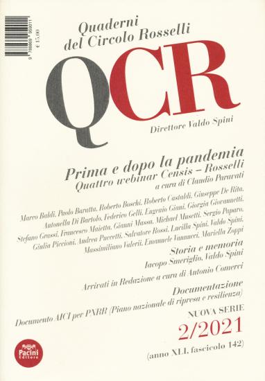 QRC. Quaderni del Circolo Rosselli (2021). Vol. 2