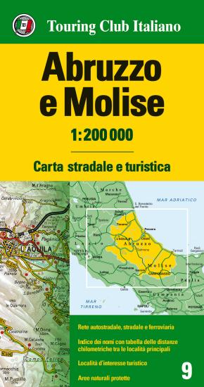 Abruzzo e Molise 1:200.000. Carta stradale e turistica. Ediz. multilingue