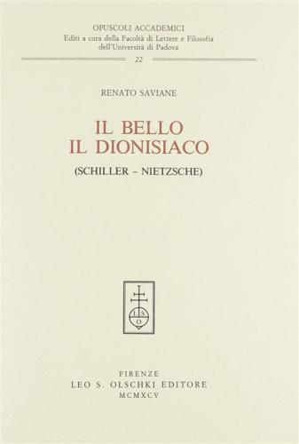 Il Bello, Il Dionisiaco (schiller-nietzsche)