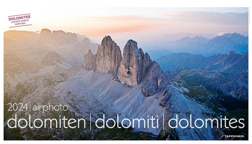 Luftbildkalender Dolomiten-airphoto Dolomiten-dolomiti-dolomites. Calendario 2024. Ediz. Multilingue