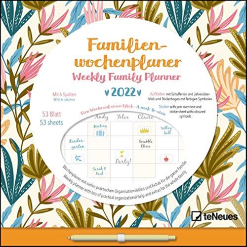 Family Planner 30,5x30,5 Cm Flowers 2022