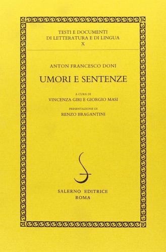 Doni A. Francesco - Umori E Sentenze