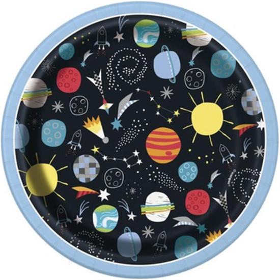 8 Outer Space 7In Plt Sup. Piatto Carta 18 Cm Outer Space