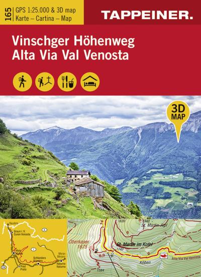 Alta via Val Venosta-Vinschger Hhenweg 1:25.000