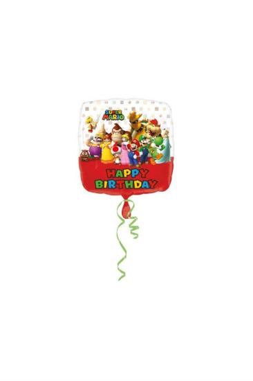 Nintendo: Anagram - Super Mario - Happy Birthday (Folieballon / Palloncino Gonfiabile)