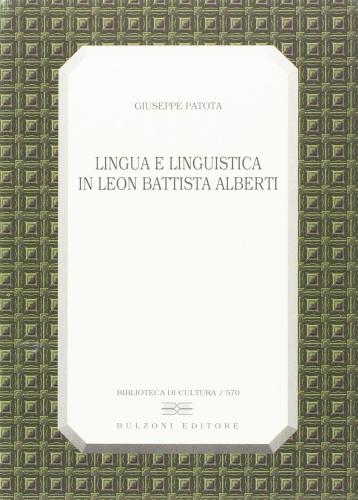 Lingua E Linguistica In Leon Battista Alberti