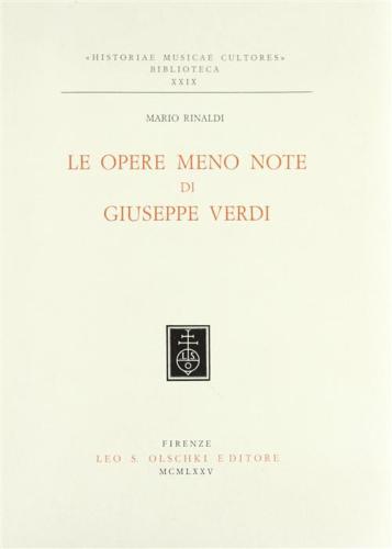 Le Opere Meno Note Di G. Verdi