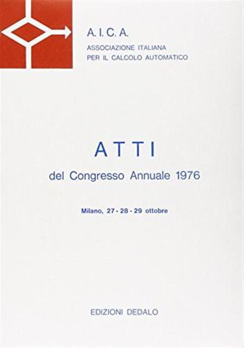 Aica. Atti Del Congresso Annuale (1976)