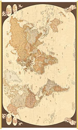 Mondo anticato 140x90. Carta geografica amministrativa, geografia contemporanea (carta murale plastificata)