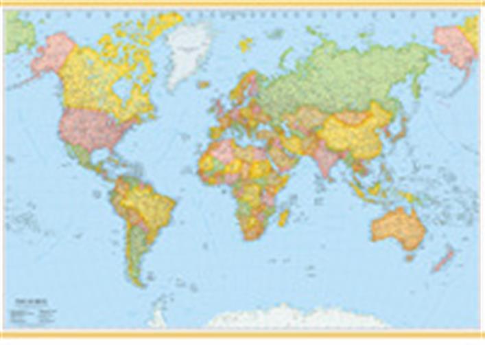 Mondo 100x140. Carta geografica amministrativa (carta murale plastificata)