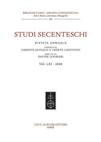 Studi Secenteschi (2020). Vol. 61