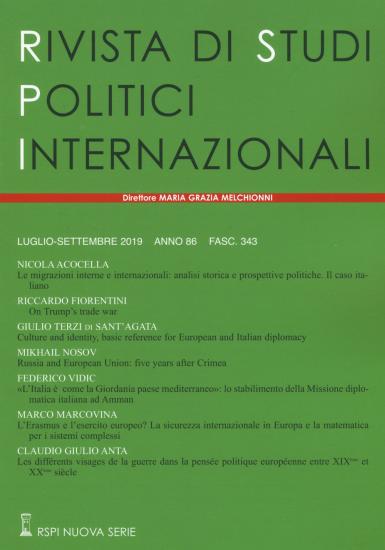 Rivista di studi politici internazionali (2019). Vol. 3