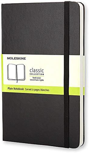 Moleskine Classic Notebook, Taccuino Con Pagine Bianche, Copertina Rigida E Chiusura Ad Elastico, Formato Large 13 X 21 Cm, Colore Nero, 240 Pagine
