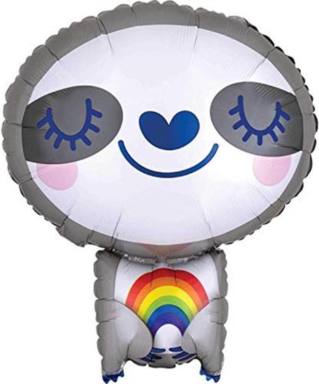 J/Shape Sloth With Rainbow Foil Ball Pack   S50 S