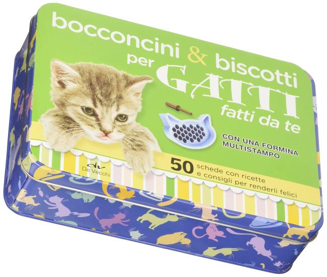 Bocconcini & biscotti per gatti fatti da te. 50 schede con ricette e consigli per renderli felici. Con gadget