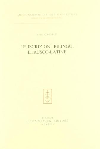 Le Iscrizioni Bilingui Etrusco-latine