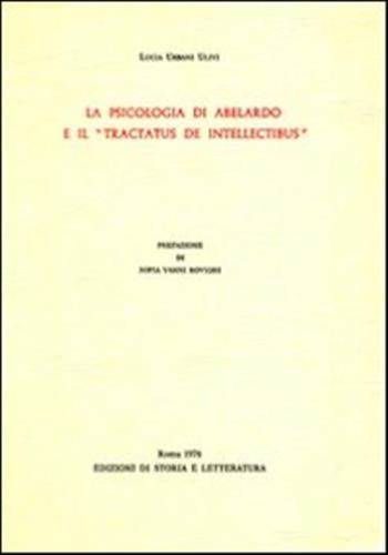 La Psicologia Di Abelardo E Il tractatus De Intellectibus
