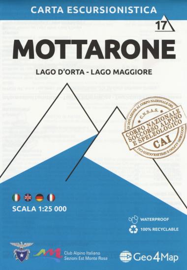 Carta escursionistica Mottarone. Scala 1:25.000. Ediz. italiana, inglese, tedesca e francese. Vol. 17