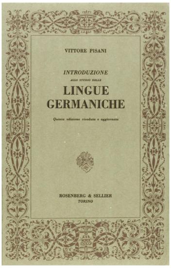 Introduzione allo studio delle lingue germaniche
