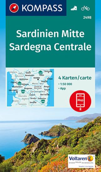 Carta escursionistica n. 2498. Sardegna Centrale 1:50.000 (set di 4 carte)