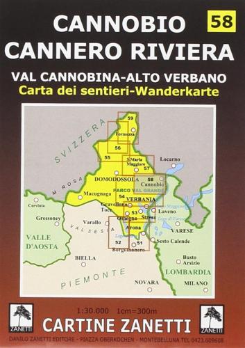 Cannobio, Cannero Riviera, Val Cannobina E Alto Verbano 1:30.000